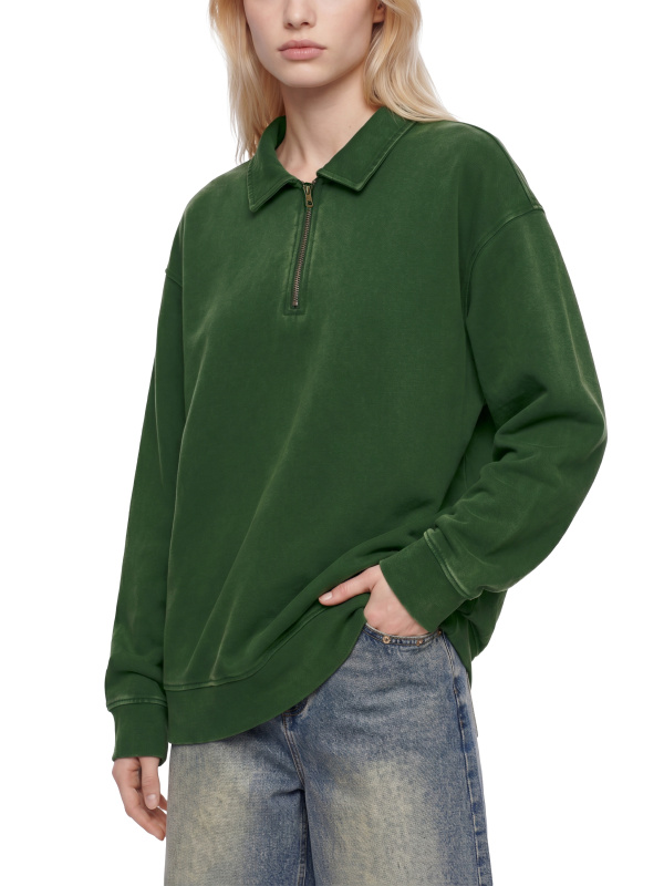 Unisex Vintage Wash Quarter-Zip Sweatshirt