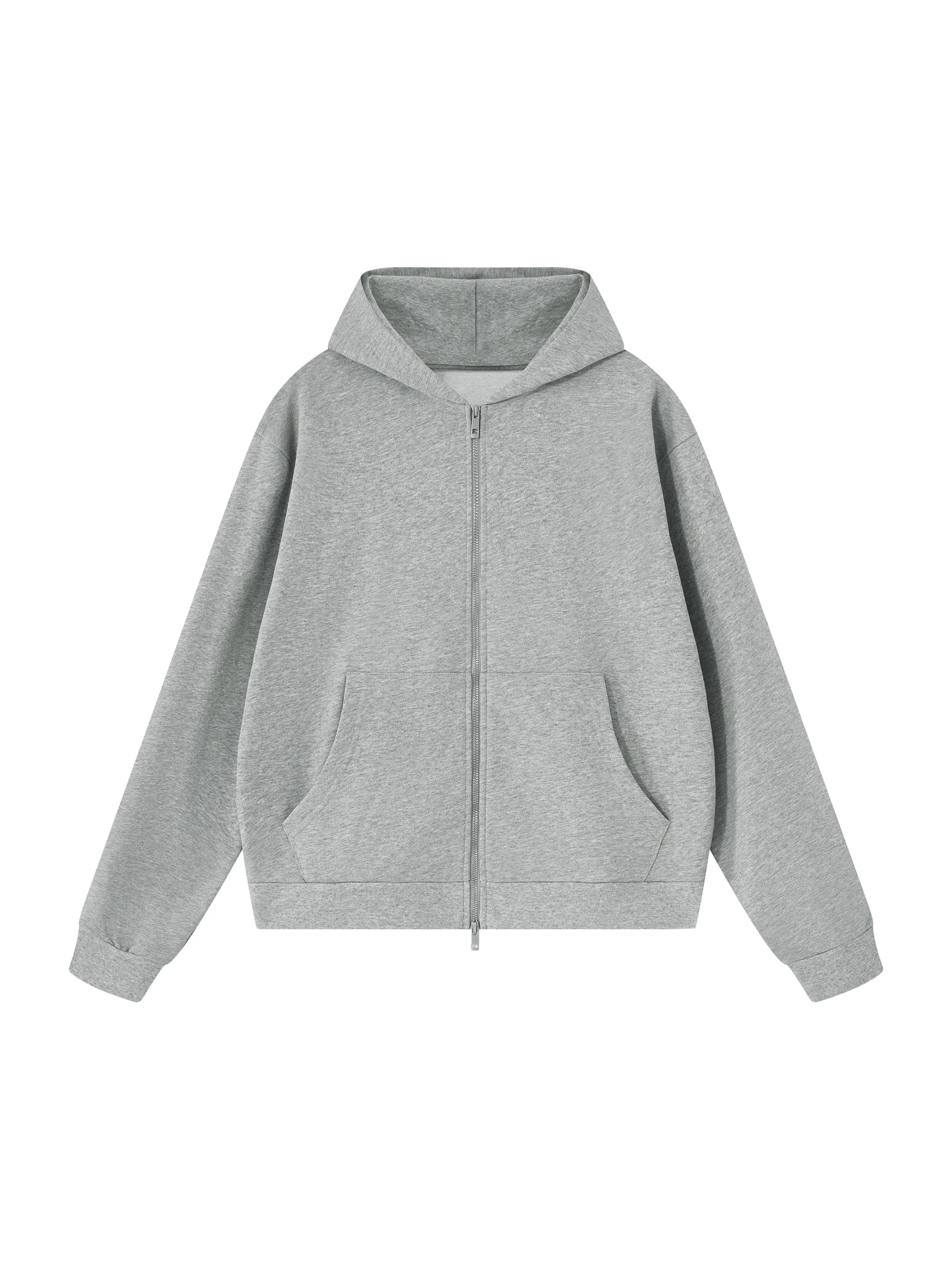 Unisex Drop Shoulder Full Zip Hoodie
