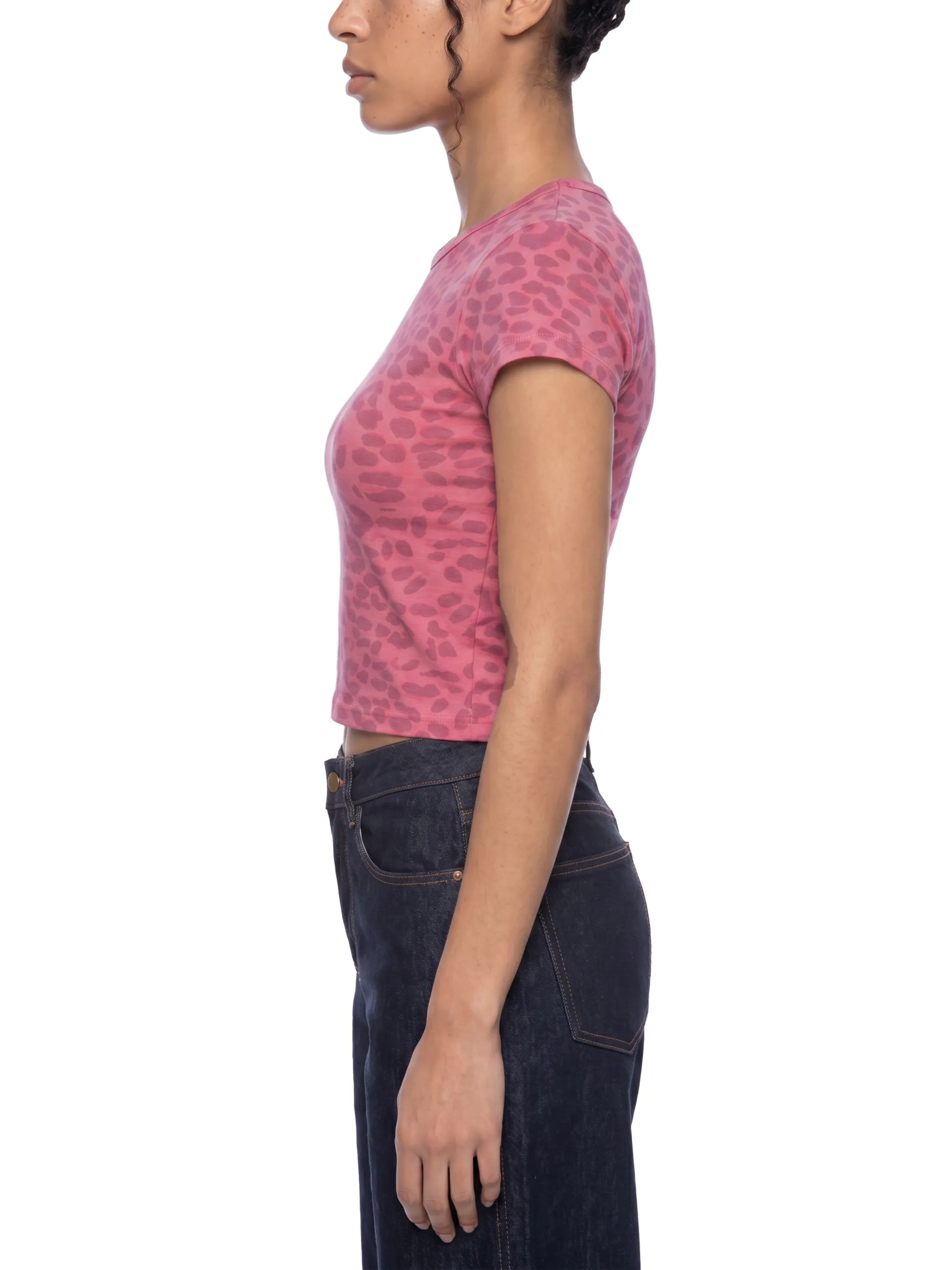 Women’s Leopard Print Crop T-Shirt