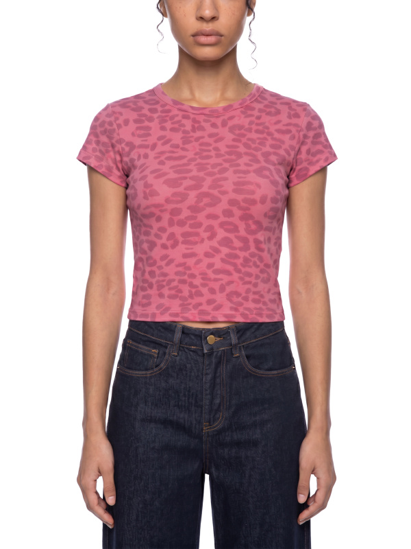 Women’s Leopard Print Crop T-Shirt