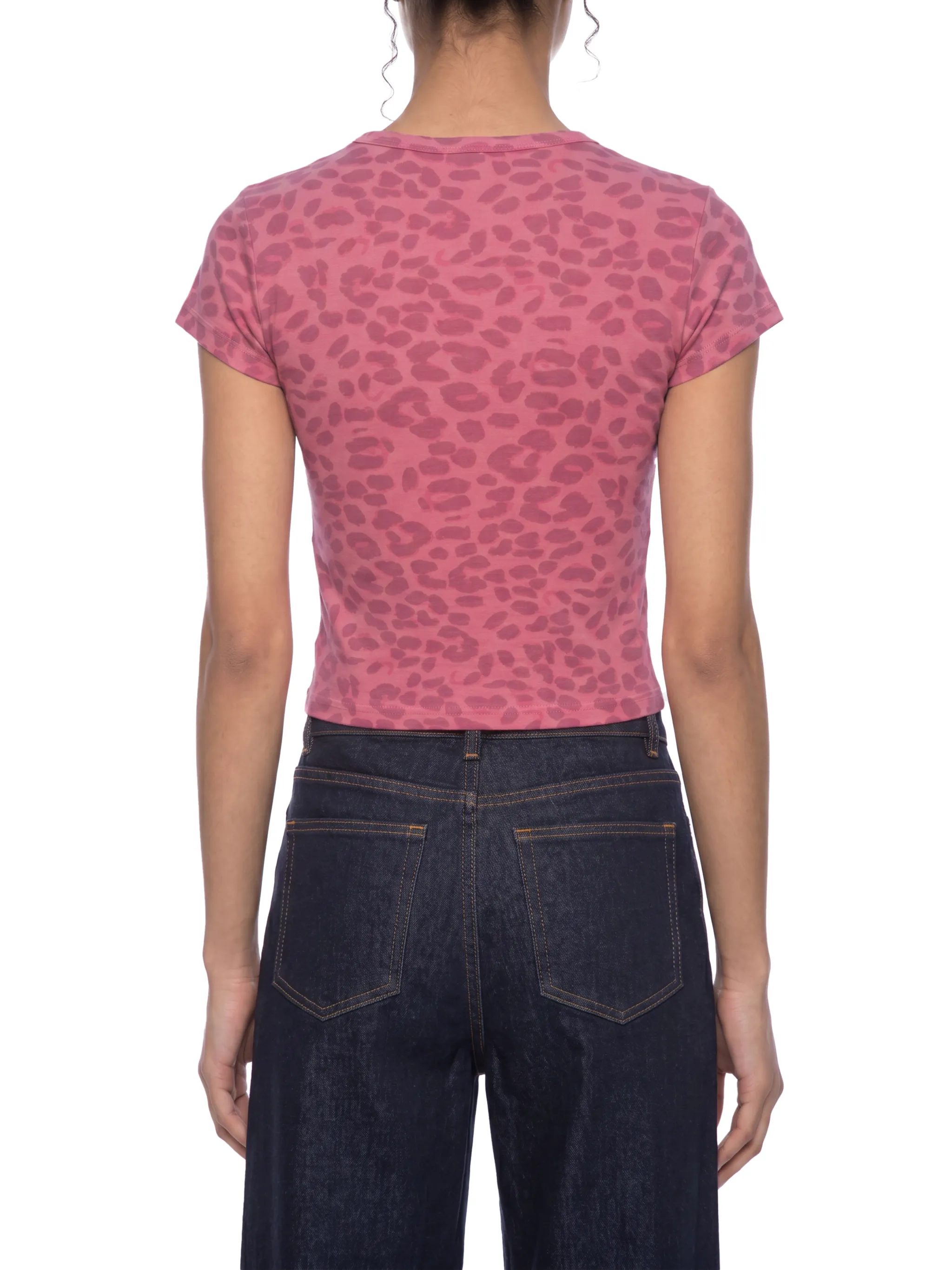 Women’s Leopard Print Crop T-Shirt