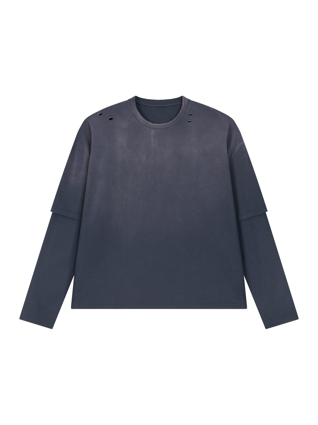 Unisex Vintage Wash Layered T-Shirt - Main Image