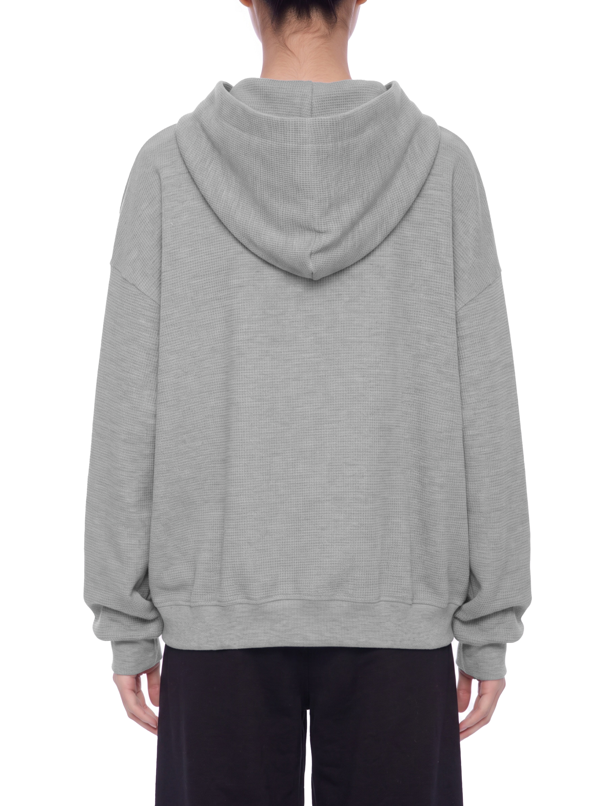 Unisex Waffle Boxy Full Zip Hoodie #UT0193 | TAPSTITCH
