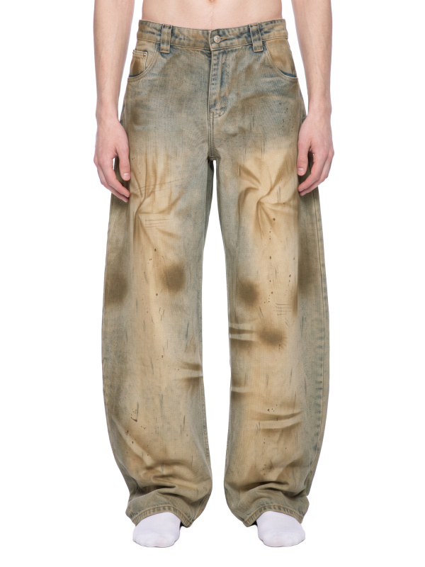 Men’s Vintage Wash Barrel Leg Jeans