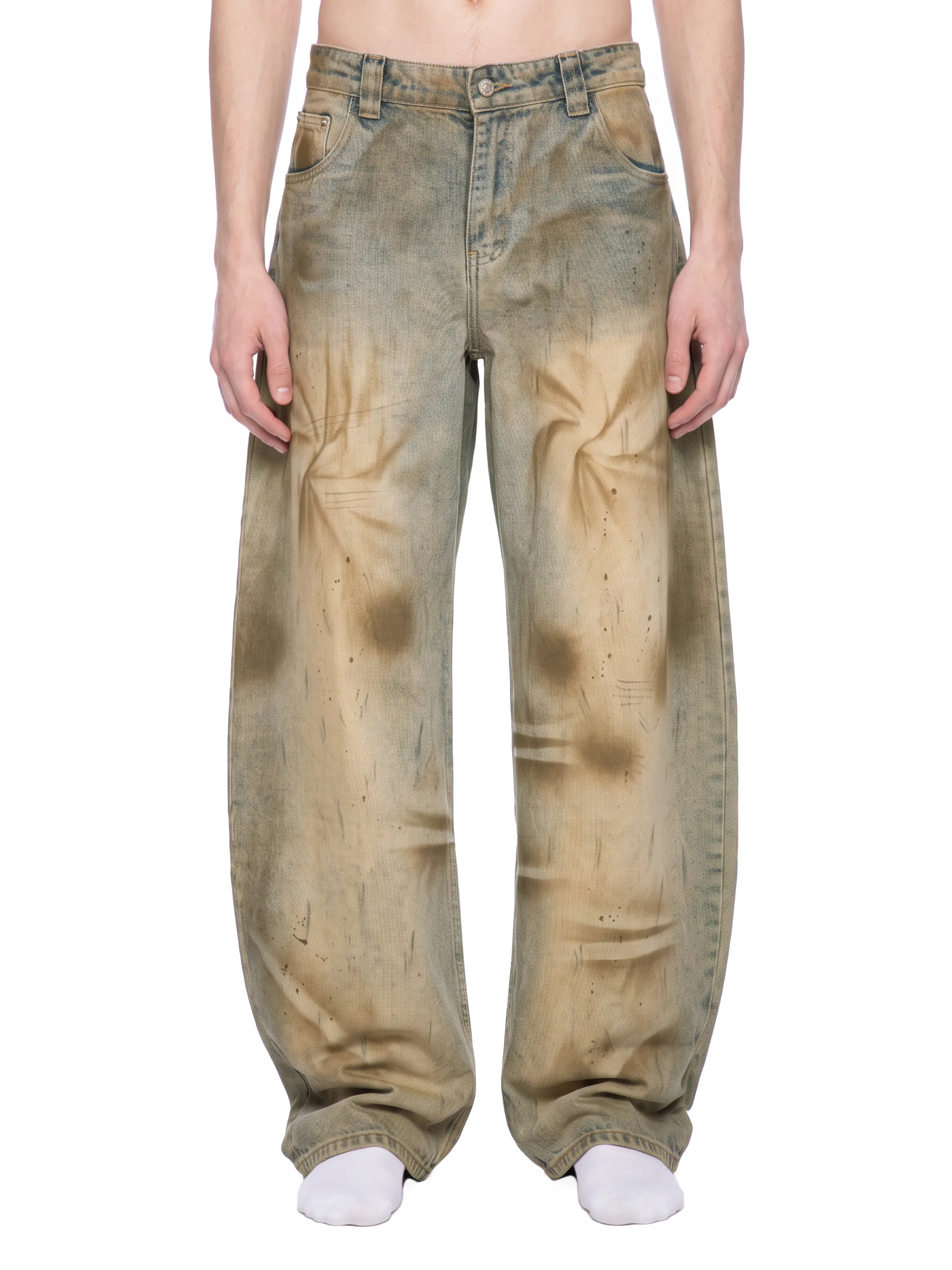 Men’s Vintage Wash Barrel Leg Jeans