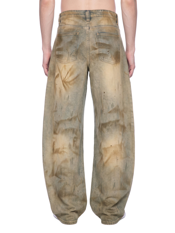 Men’s Vintage Wash Barrel Leg Jeans
