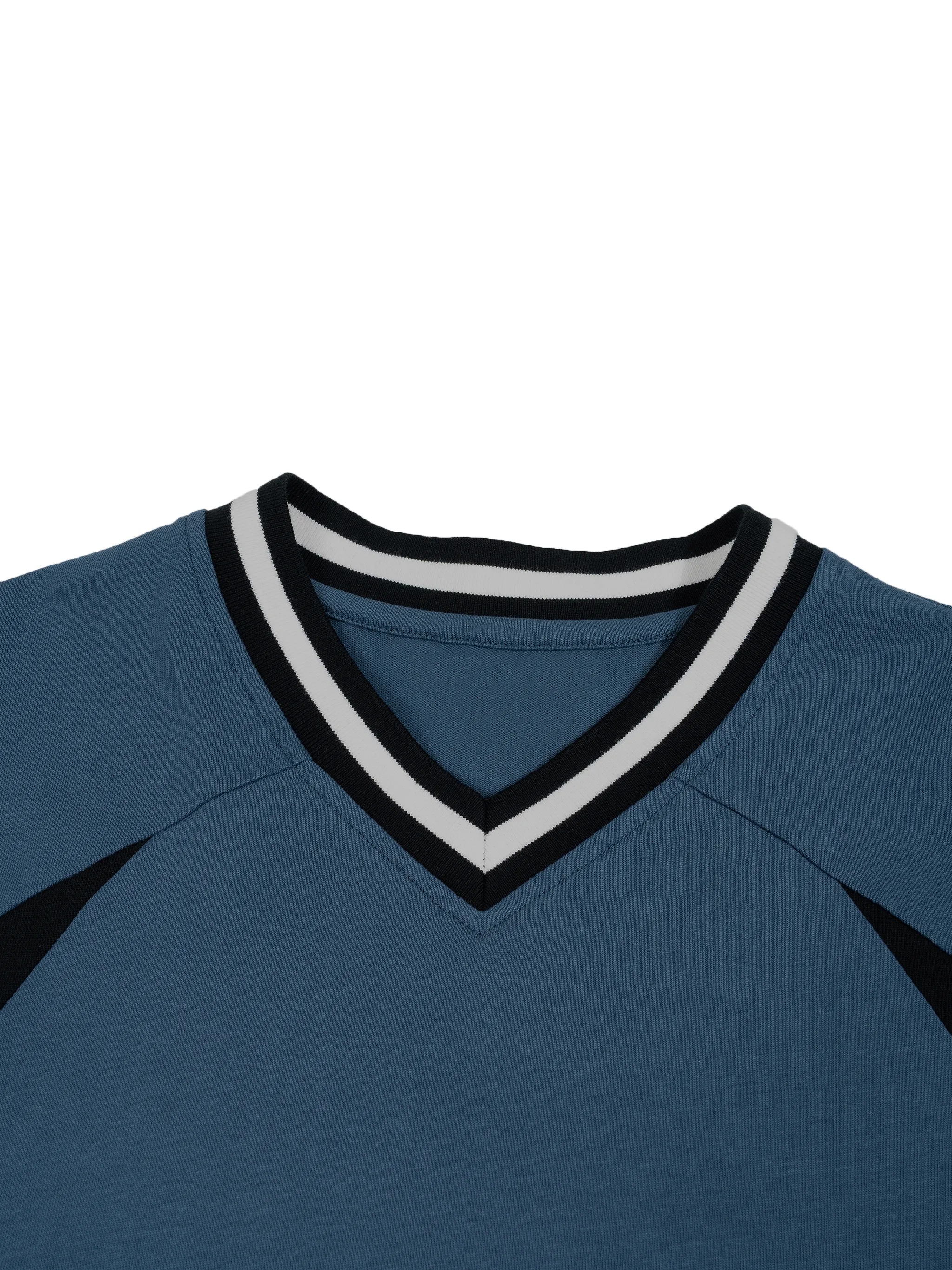 Unisex Color Block V-Neck T-Shirt
