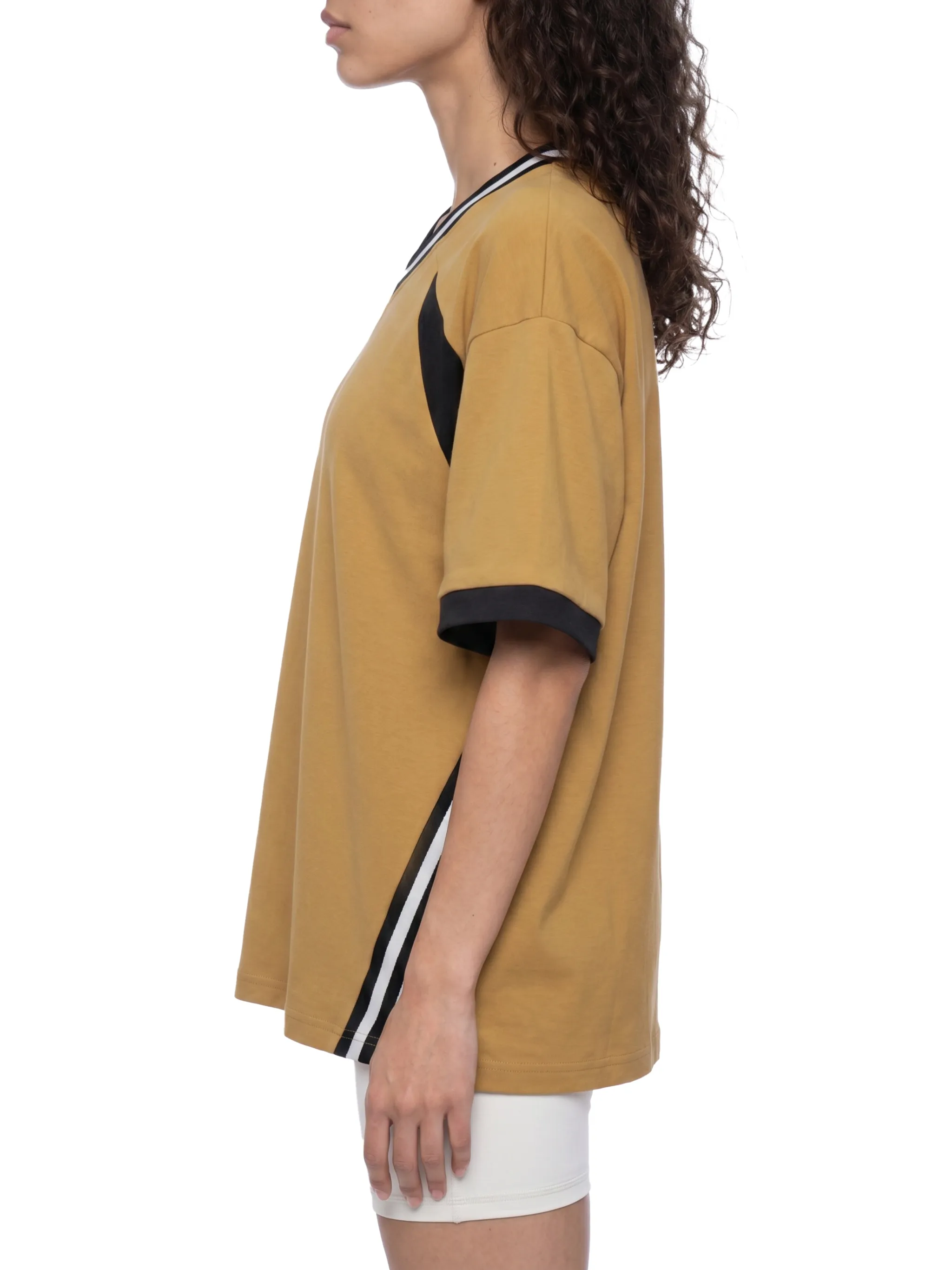 Unisex Color Block V-Neck T-Shirt