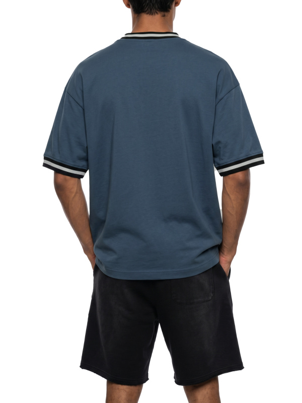 Unisex Color Block V-Neck T-Shirt