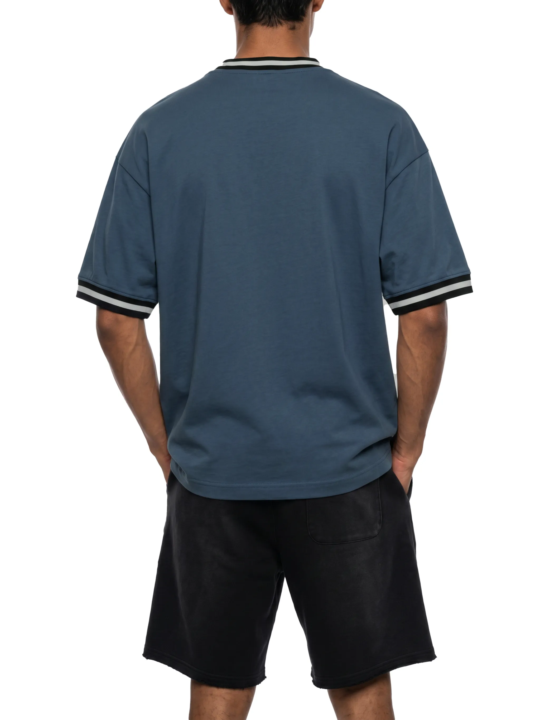 Unisex Color Block V-Neck T-Shirt