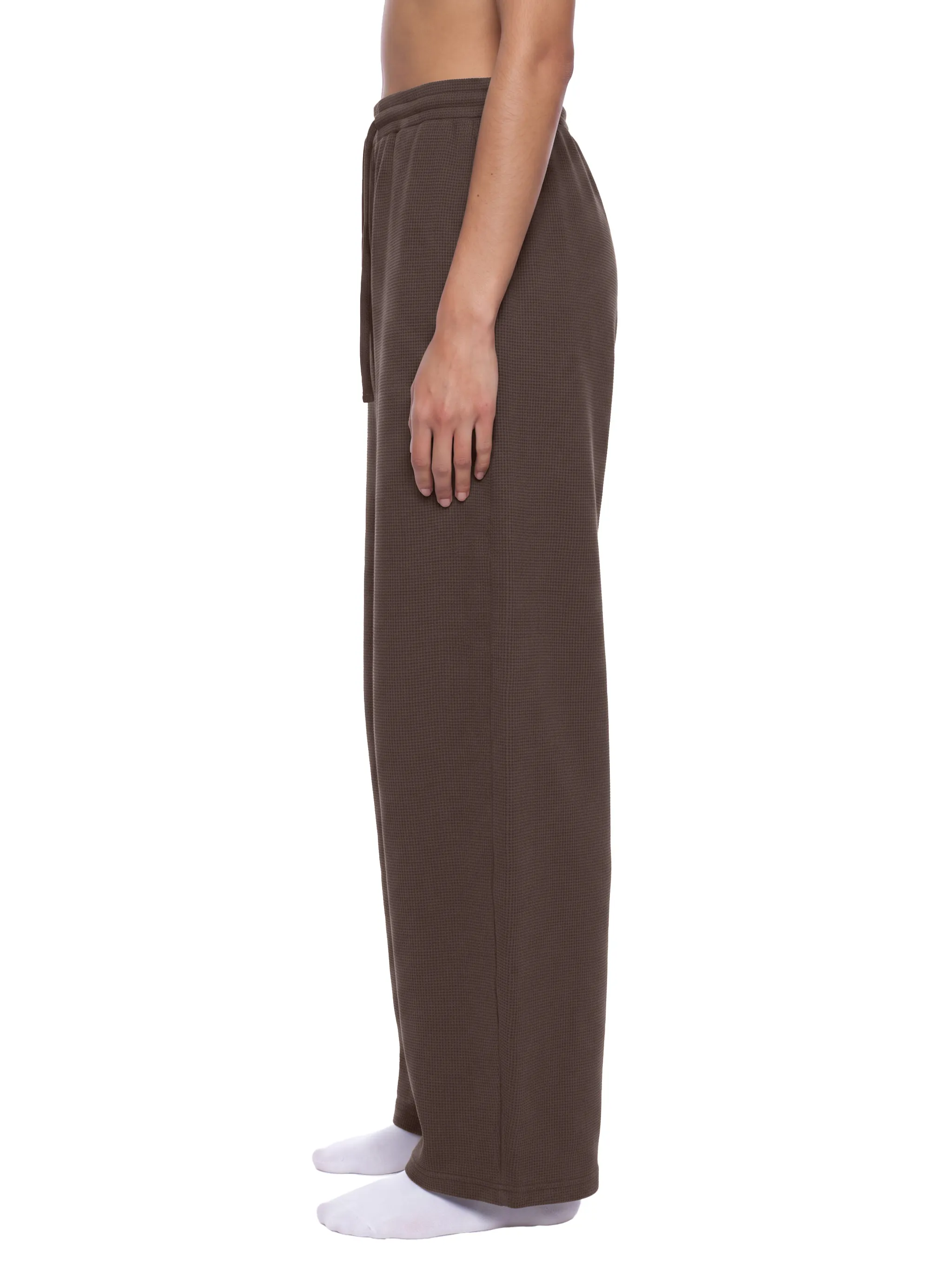 Unisex Waffle Barrel Leg Pants