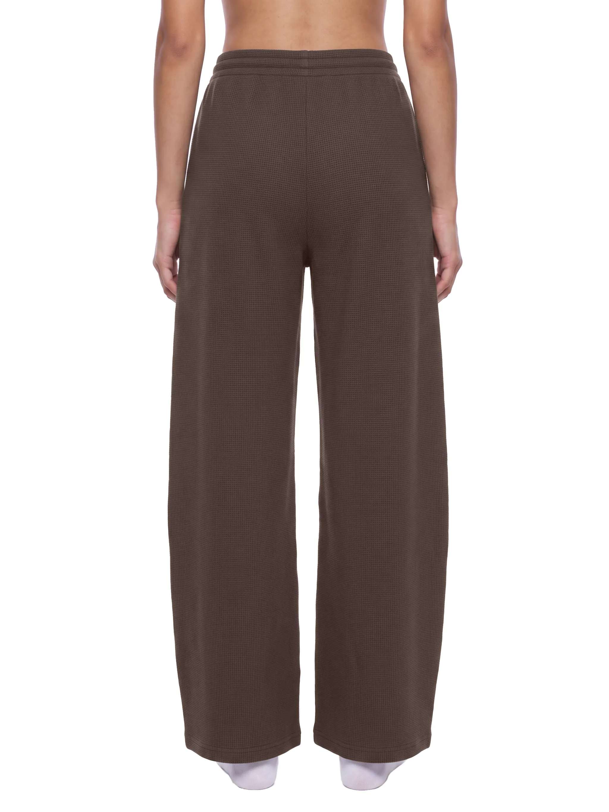 Unisex Waffle Barrel Leg Pants