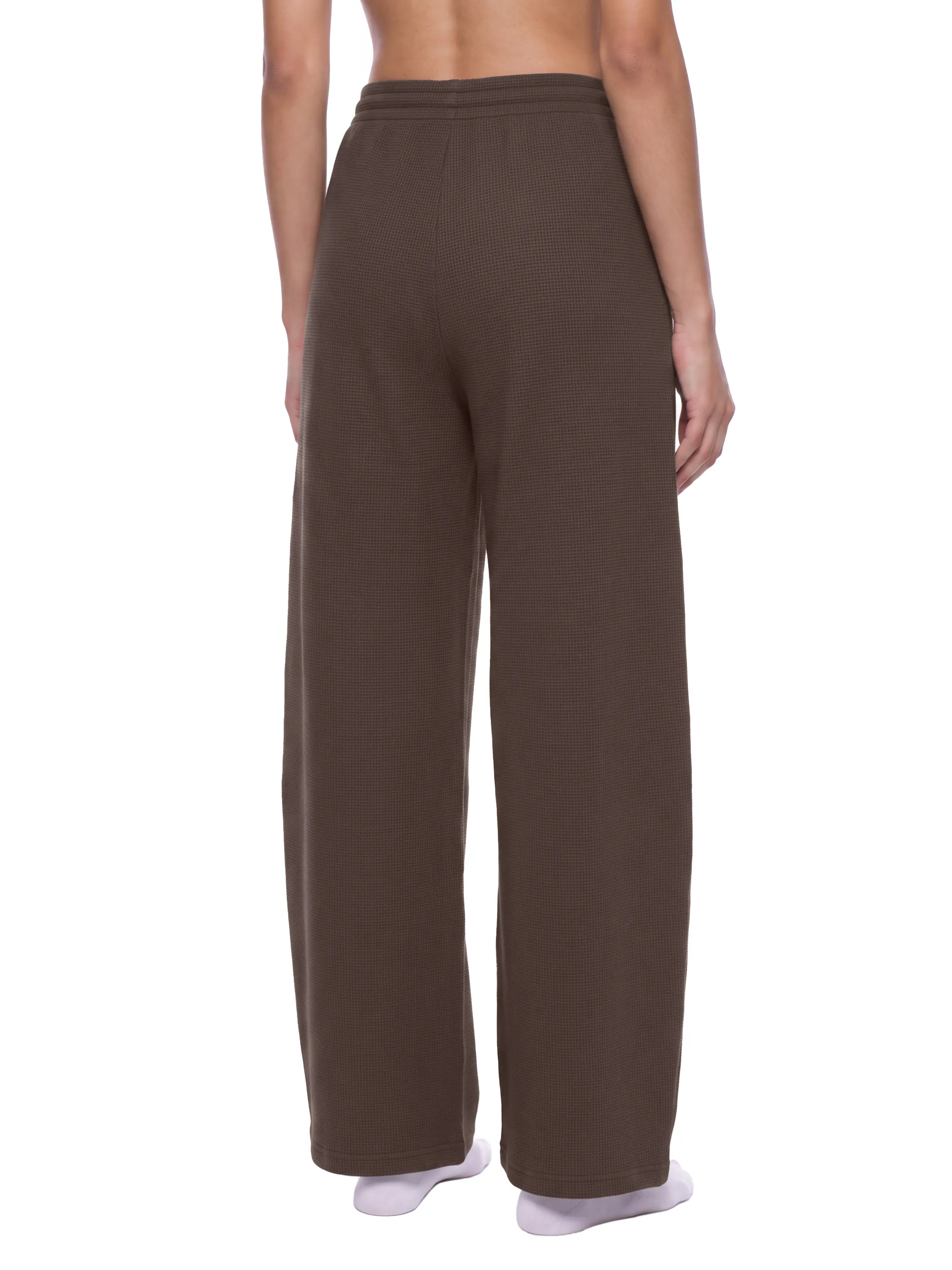 Unisex Waffle Barrel Leg Pants
