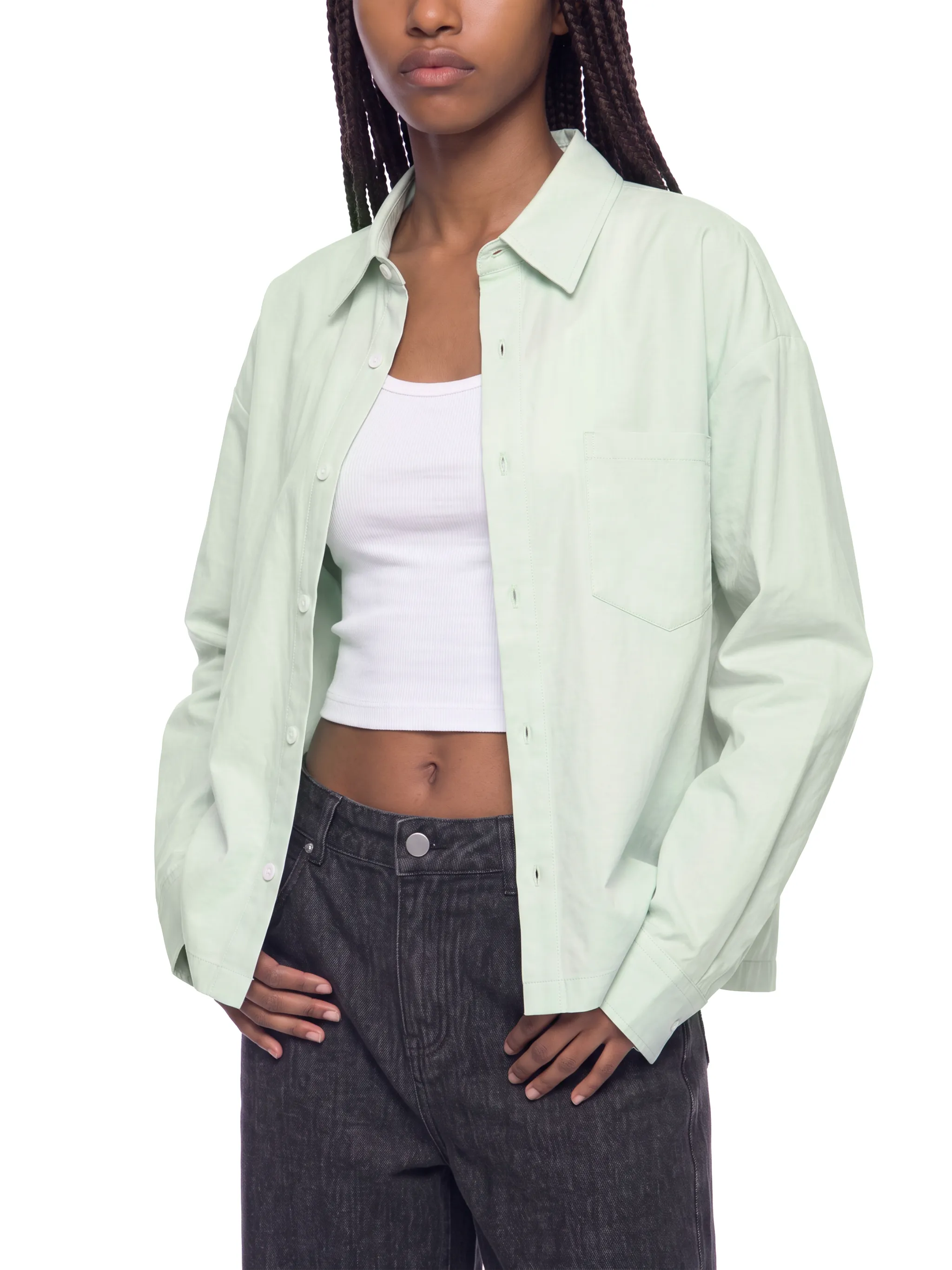 Unisex Boxy Long Sleeve Shirt