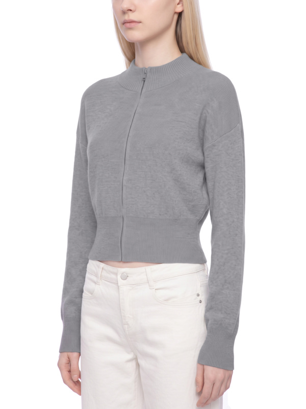Women’s Mock Neck Zip Up Cardigan
