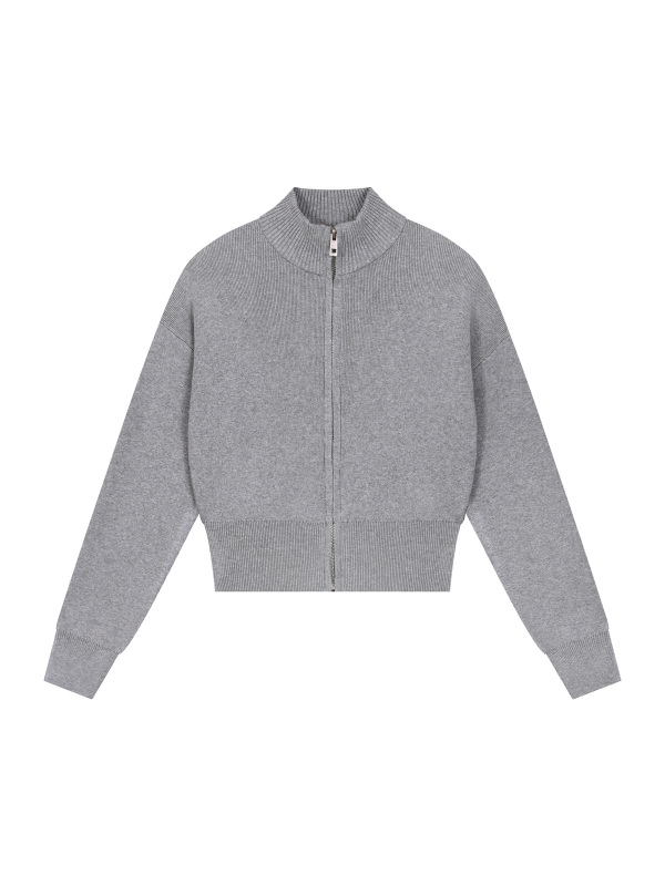 Women’s Mock Neck Zip Up Cardigan