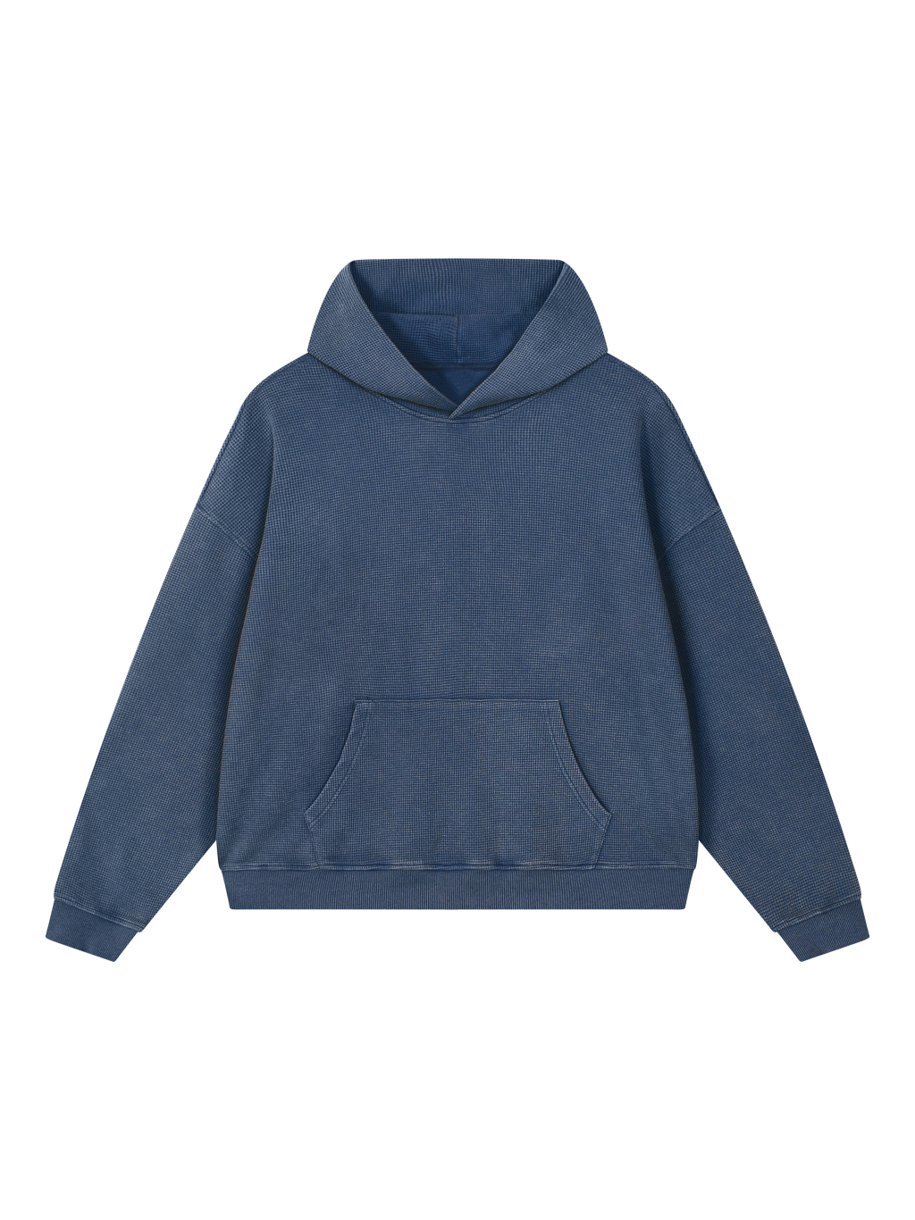 Unisex Vintage Wash Waffle Boxy Hoodie - Main Image