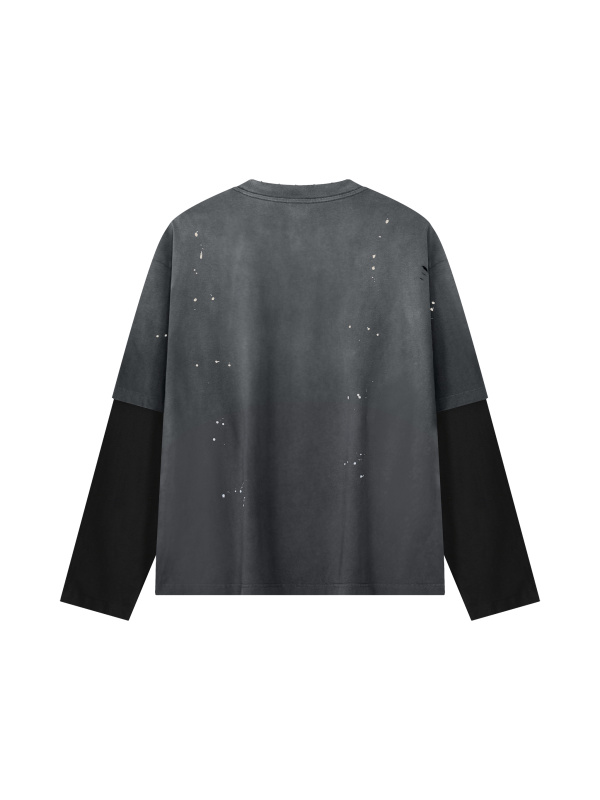 Unisex Vintage Wash Distressed Layer T-Shirt