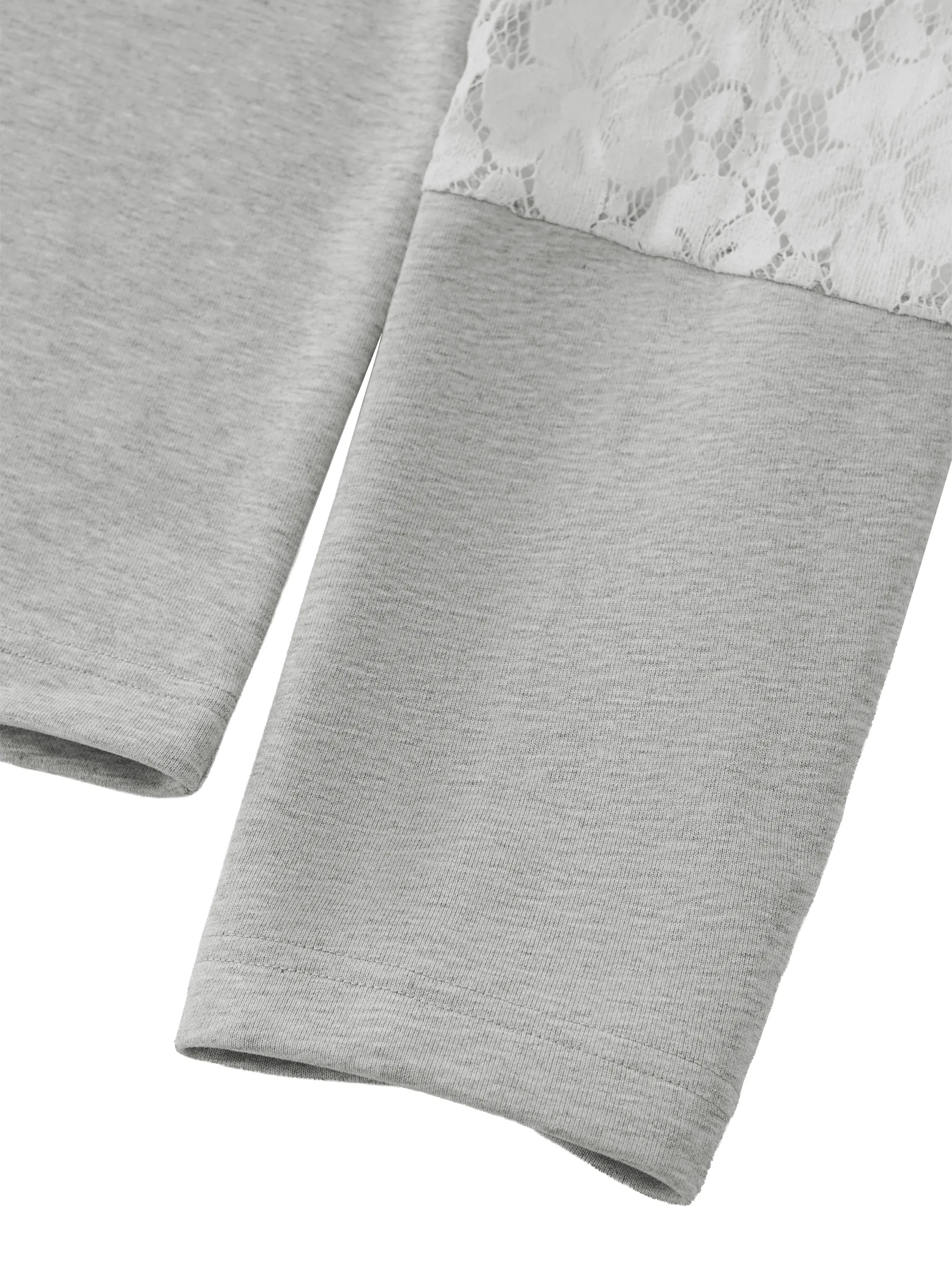 Women’s Cropped Lace-Panel Hoodie