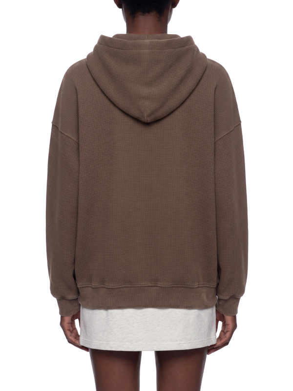Unisex Vintage Wash Waffle Boxy Hoodie