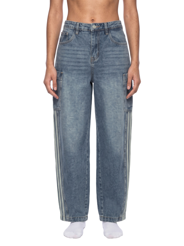Women's Vintage Wash Barrel Leg Jeans