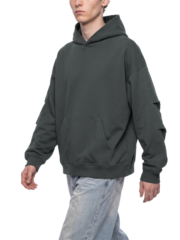 Unisex Heavyweight Ruched Sleeves Hoodie