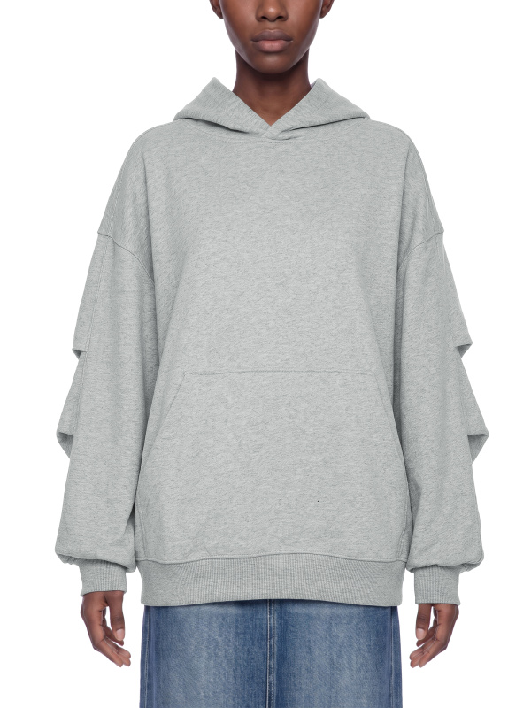 Unisex Heavyweight Ruched Sleeves Hoodie