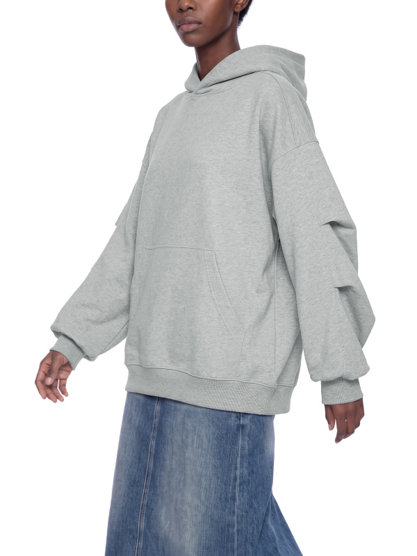 Unisex Heavyweight Ruched Sleeves Hoodie