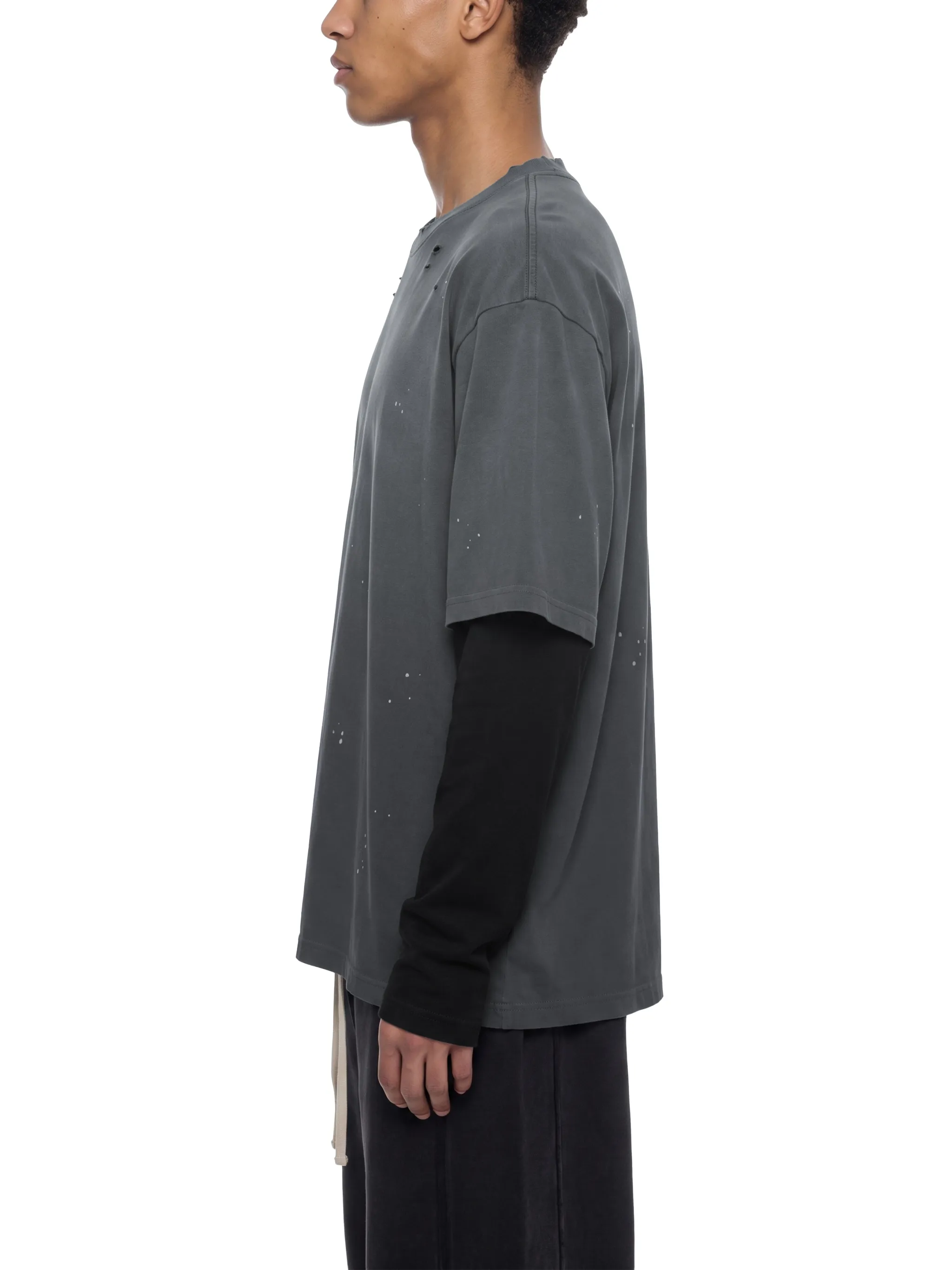 Unisex Vintage Wash Distressed Layer T-Shirt