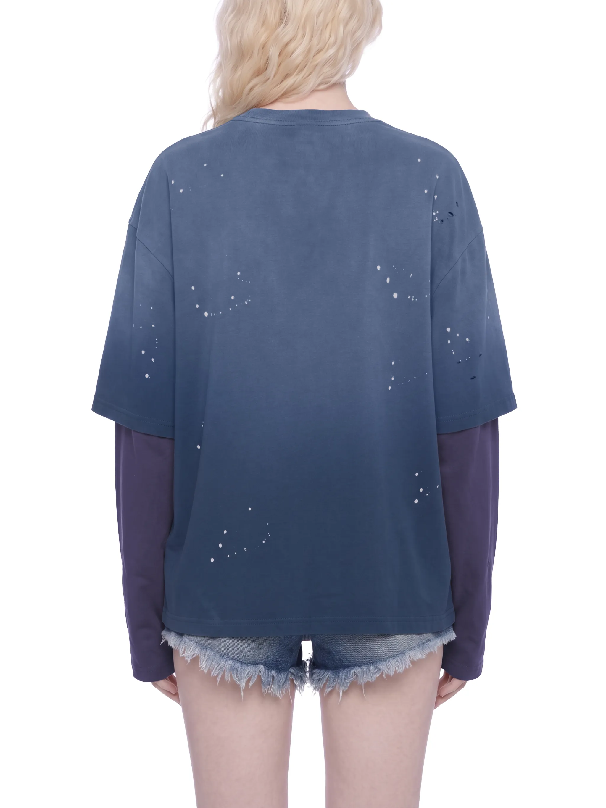 Unisex Vintage Wash Distressed Layer T-Shirt