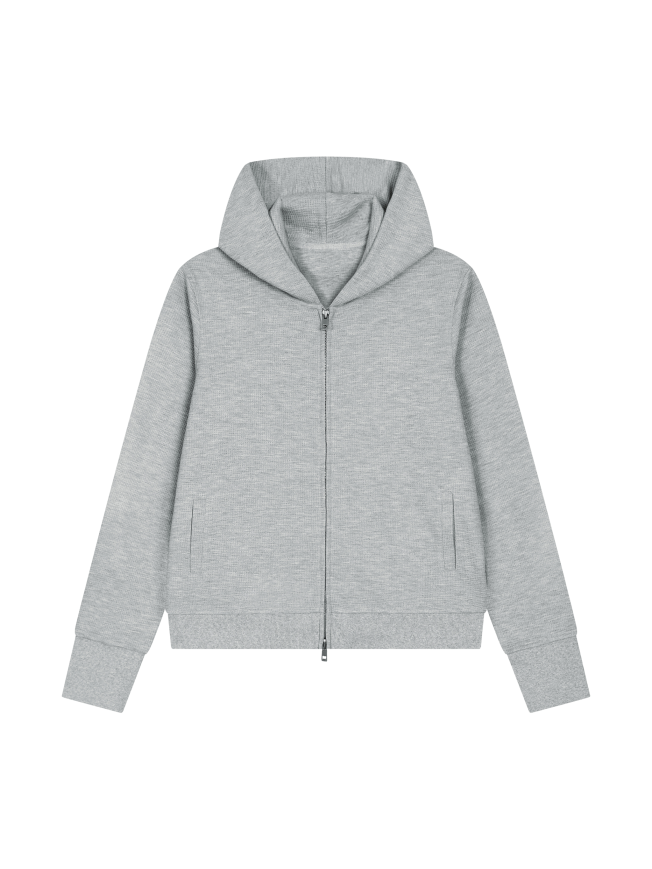 Women's Waffle Full Zip Hoodie