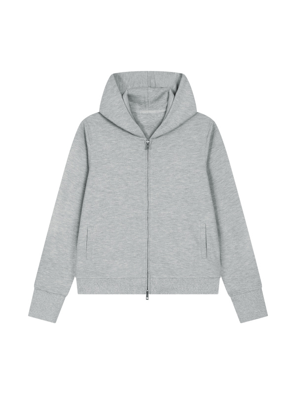 Women's Waffle Full Zip Hoodie