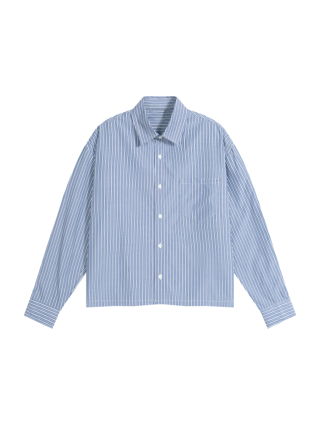 Unisex Boxy Striped Shirt