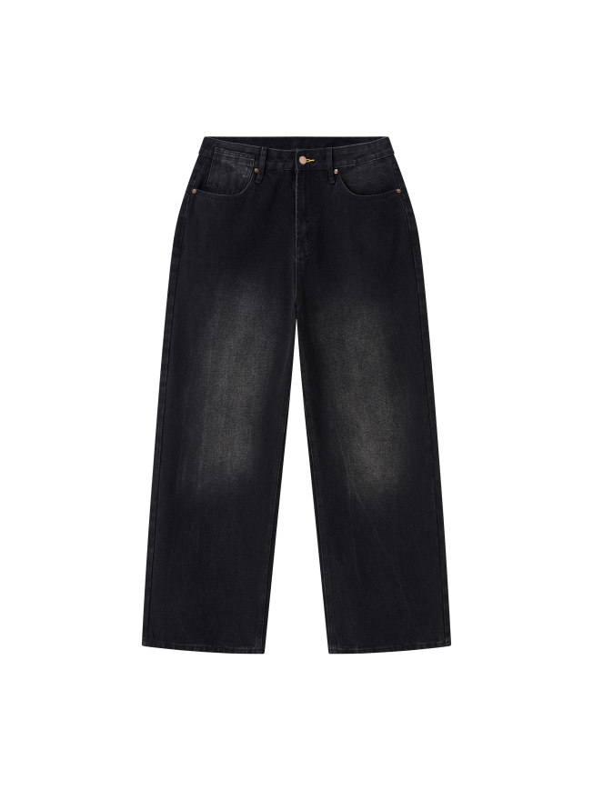 Men's Vintage Wash Wide Leg Jeans