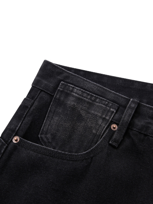 Men's Vintage Wash Wide Leg Jeans