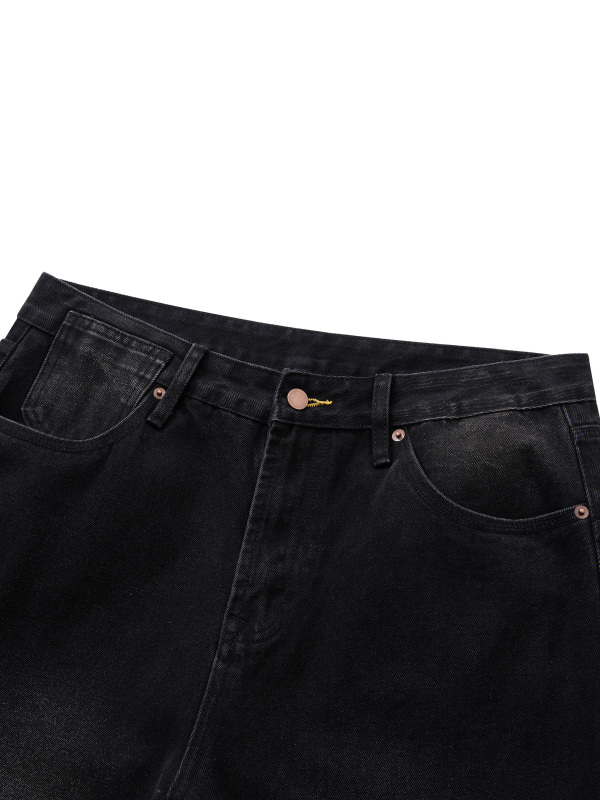 Men's Vintage Wash Wide Leg Jeans