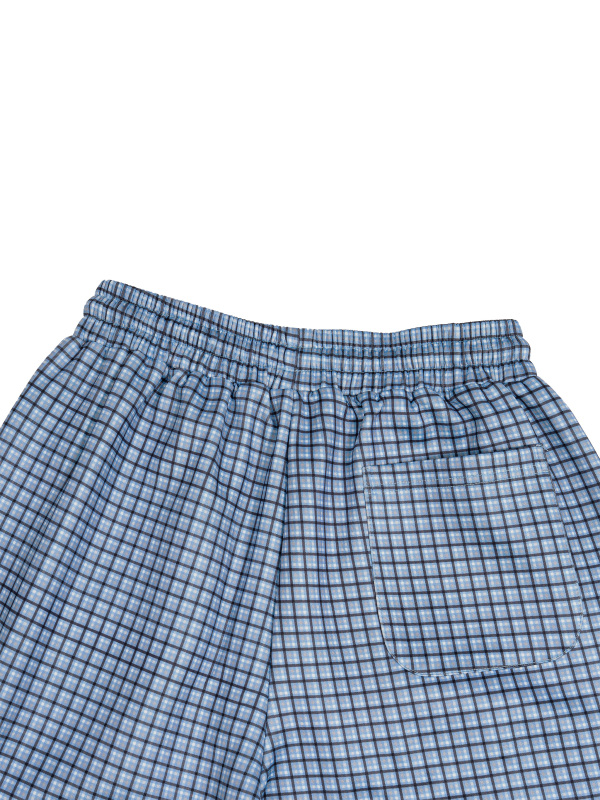 Unisex Plaid Drawstring Shorts