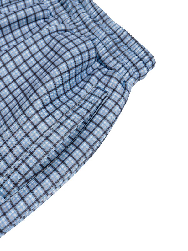 Unisex Plaid Drawstring Shorts