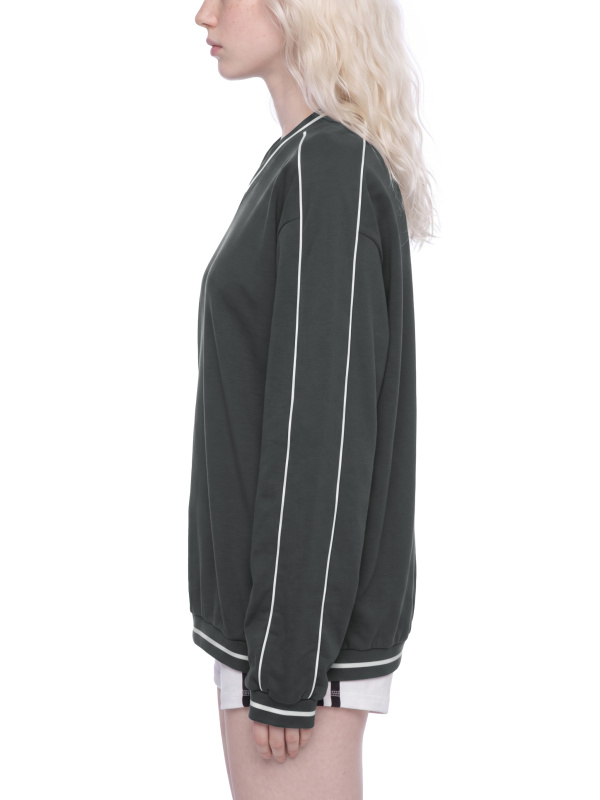 Unisex Color Block V-Neck Sweatshirt