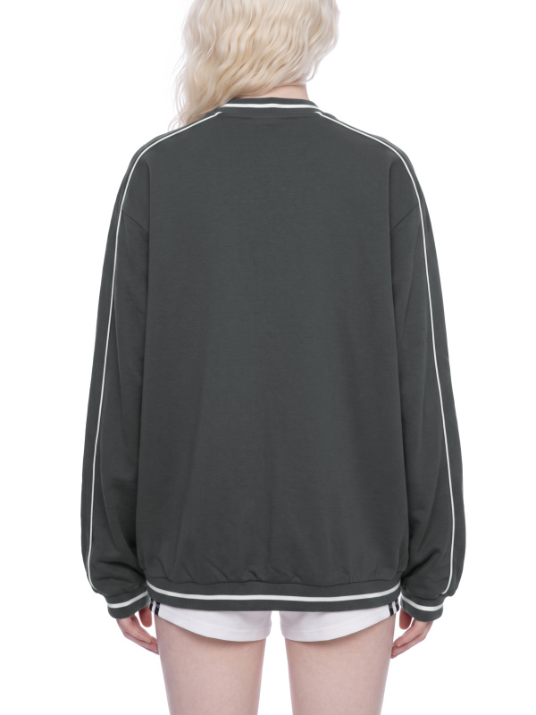 Unisex Color Block V-Neck Sweatshirt