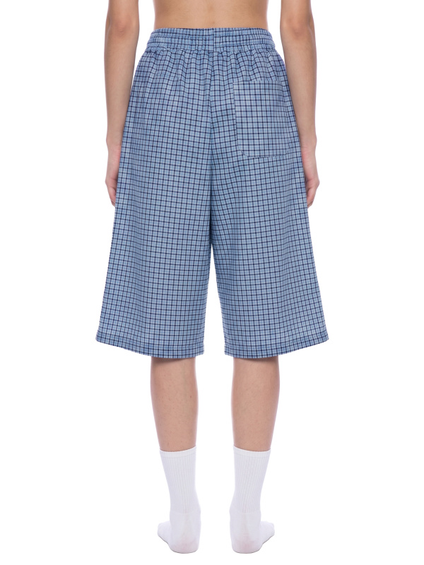 Unisex Plaid Drawstring Shorts