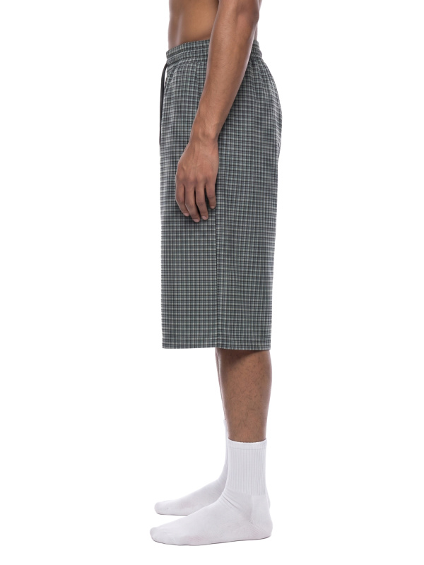 Unisex Plaid Drawstring Shorts