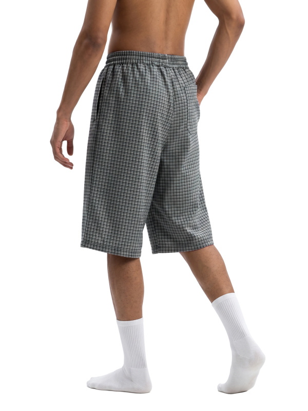 Unisex Plaid Drawstring Shorts
