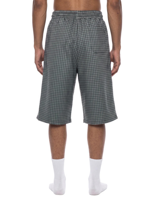 Unisex Plaid Drawstring Shorts