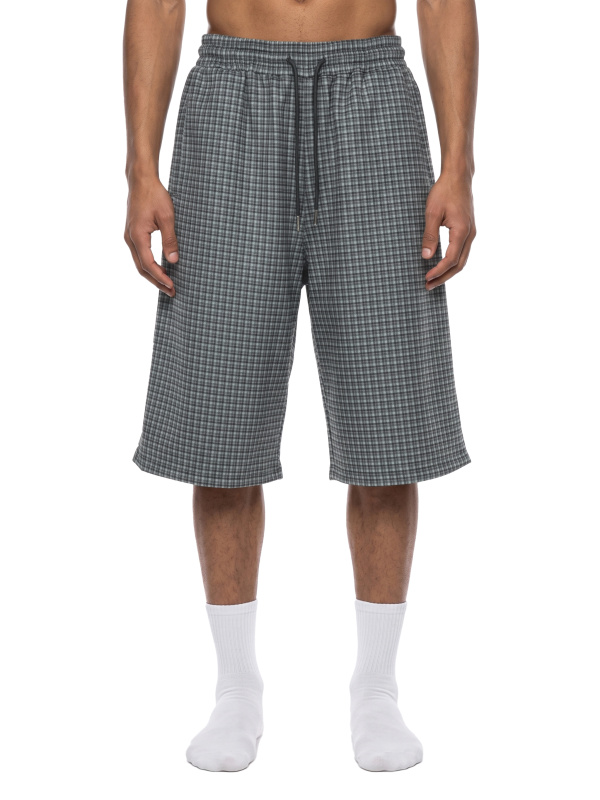 Unisex Plaid Drawstring Shorts
