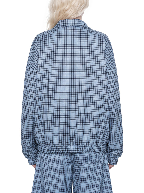 Unisex Plaid Quarter-Zip Sweatshirt