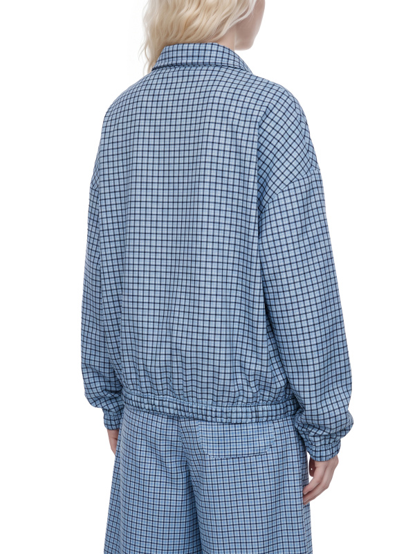 Unisex Plaid Quarter-Zip Sweatshirt