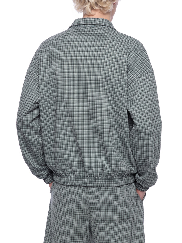 Unisex Plaid Quarter-Zip Sweatshirt