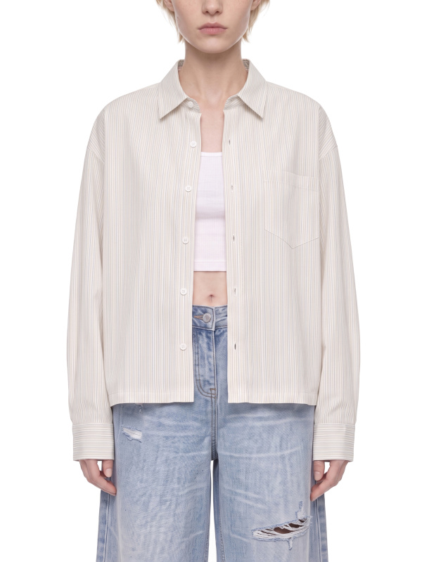 Unisex Boxy Striped Shirt