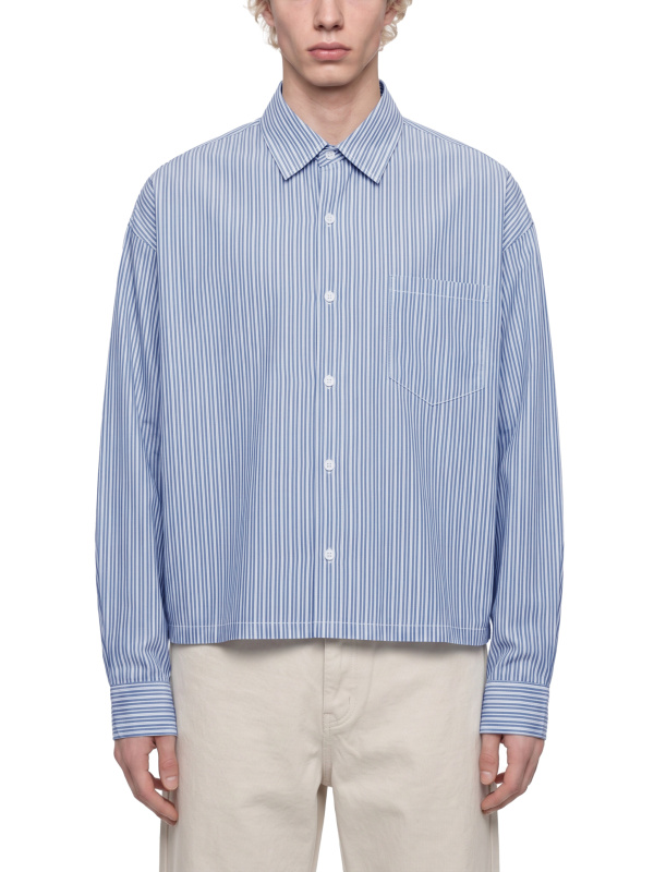 Unisex Boxy Striped Shirt